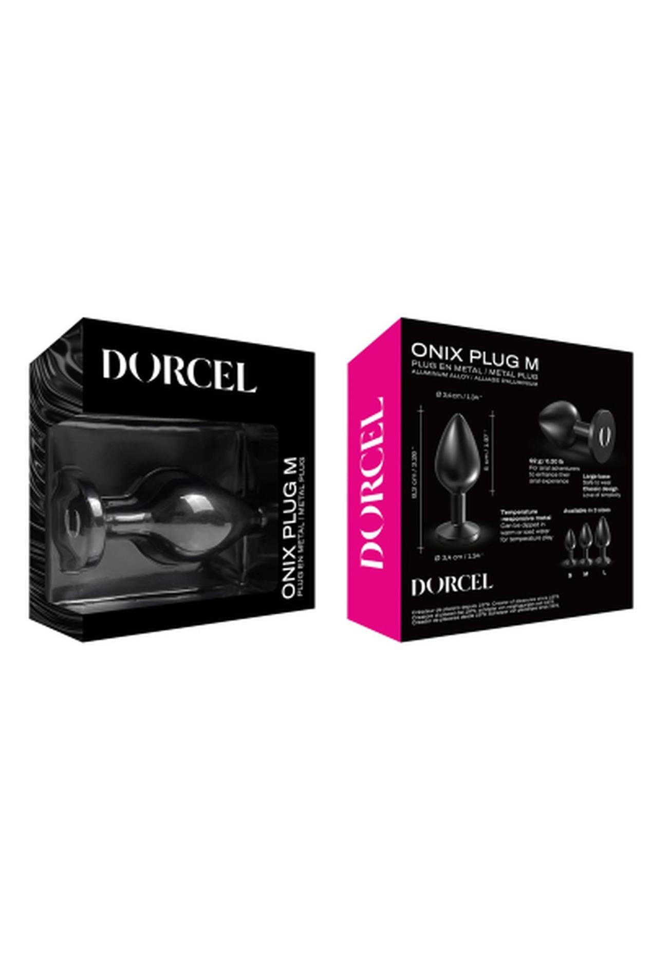Dop anal metalic ONIX Dorcel negru, mărime L