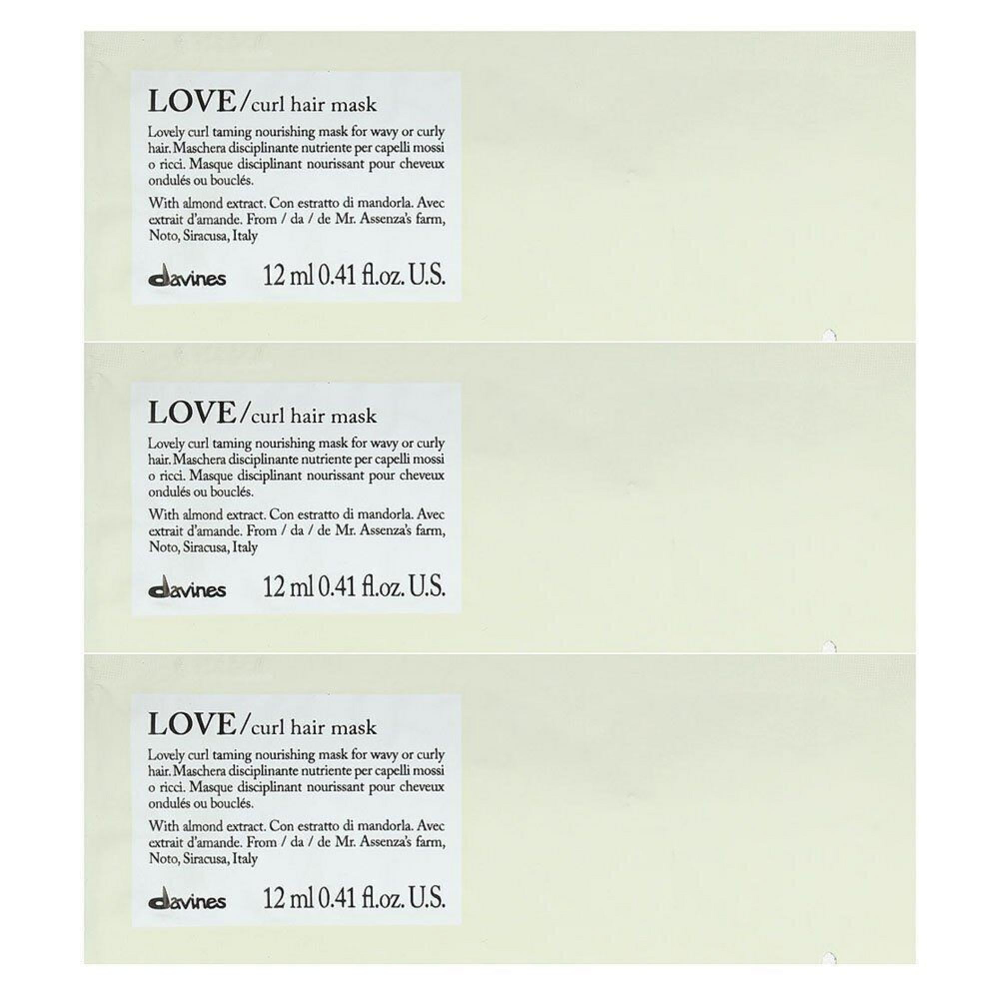 Davines, Love, Mască cremă pentru tratamentul părului, 12 buc, 12 ml