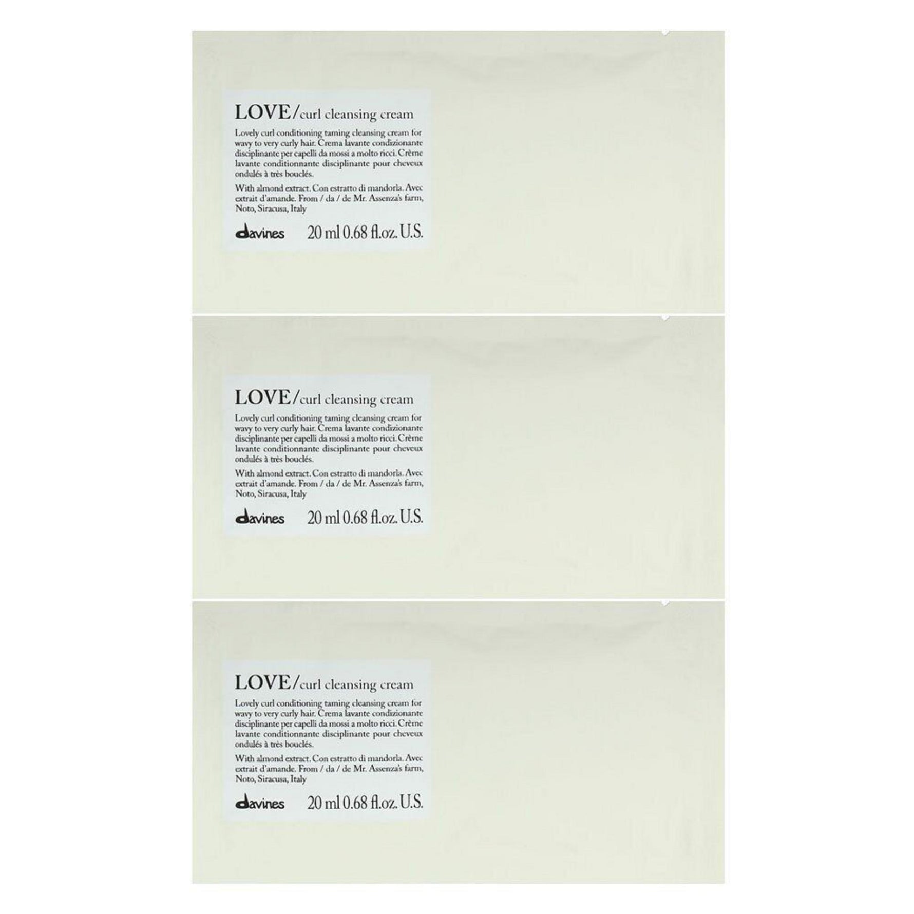 Davines, Love, Șampon pentru păr, 12 buc, 20 ml