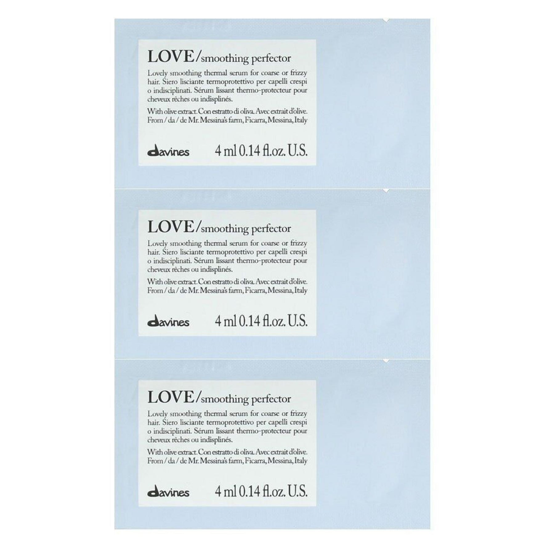Davines, Love, Tratament cu cremă fără clătire pentru păr, 12 buc, 4 ml