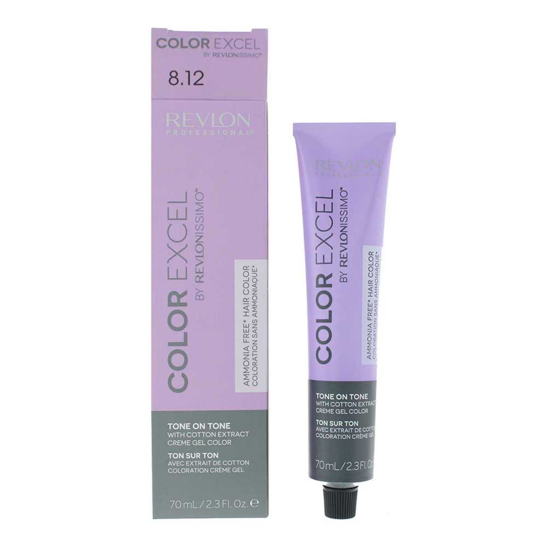 Revlon, Color Excel, Vopsea de păr semi-permanentă, 8.12 Light Ash Iridescent Blonde, 70 ml