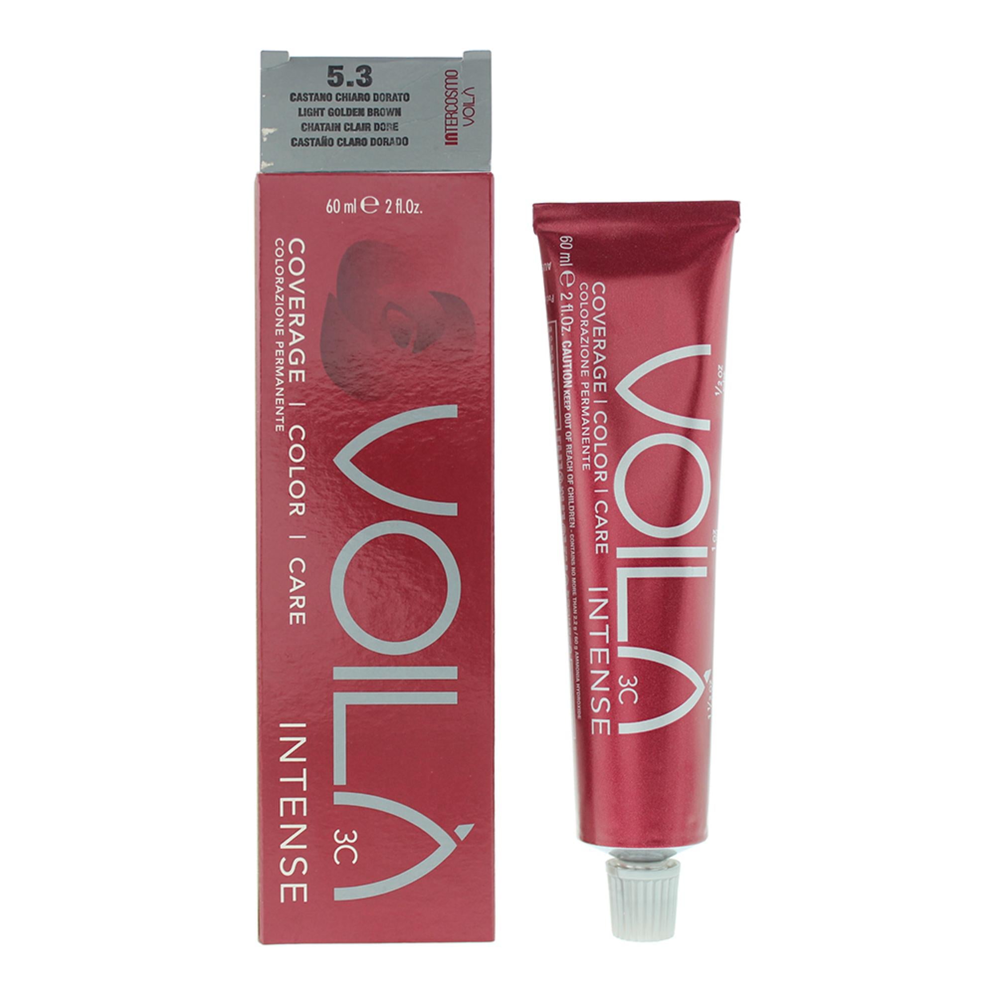 Intercosmo, Voila 3C Intense, Vopsea permanentă de păr, 5.3 Light Golden Brown, 60 ml