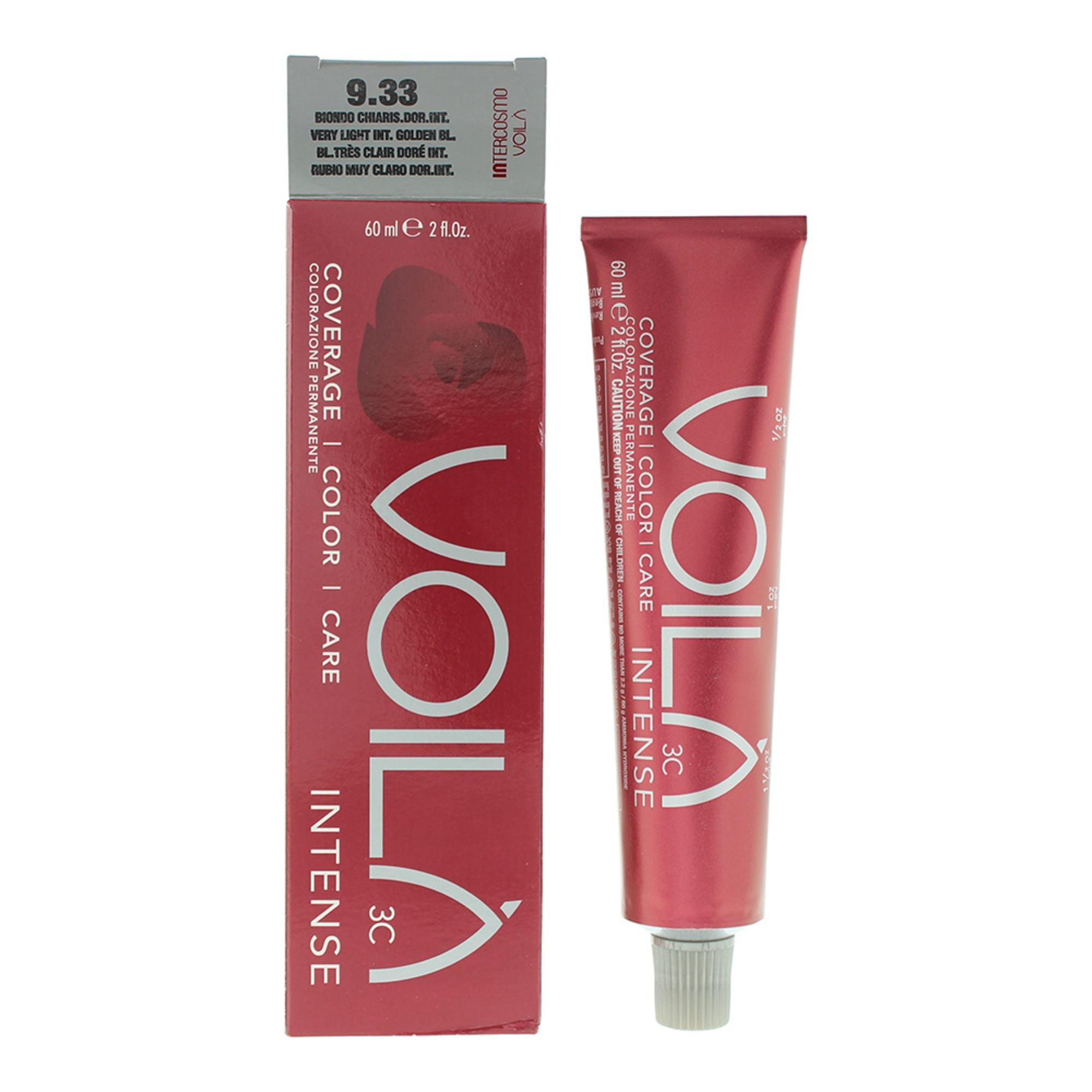 Intercosmo, Voila 3C Intense, Vopsea permanentă de păr, 9.33 Very Light Intense Golden Blonde, 60 ml