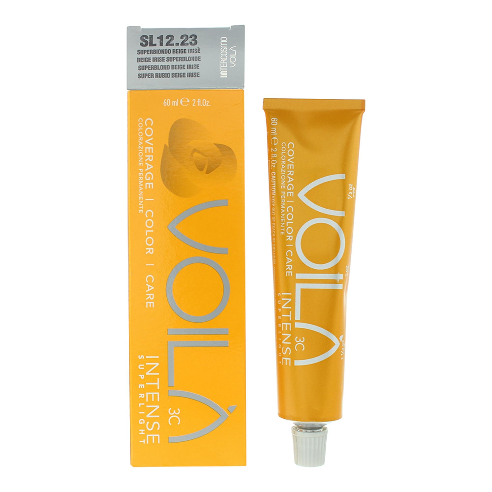 Intercosmo, Voila 3C Intense, Mască cremă de colorare a părului, SL12.23 Beige Irise Superblonde, 60 ml