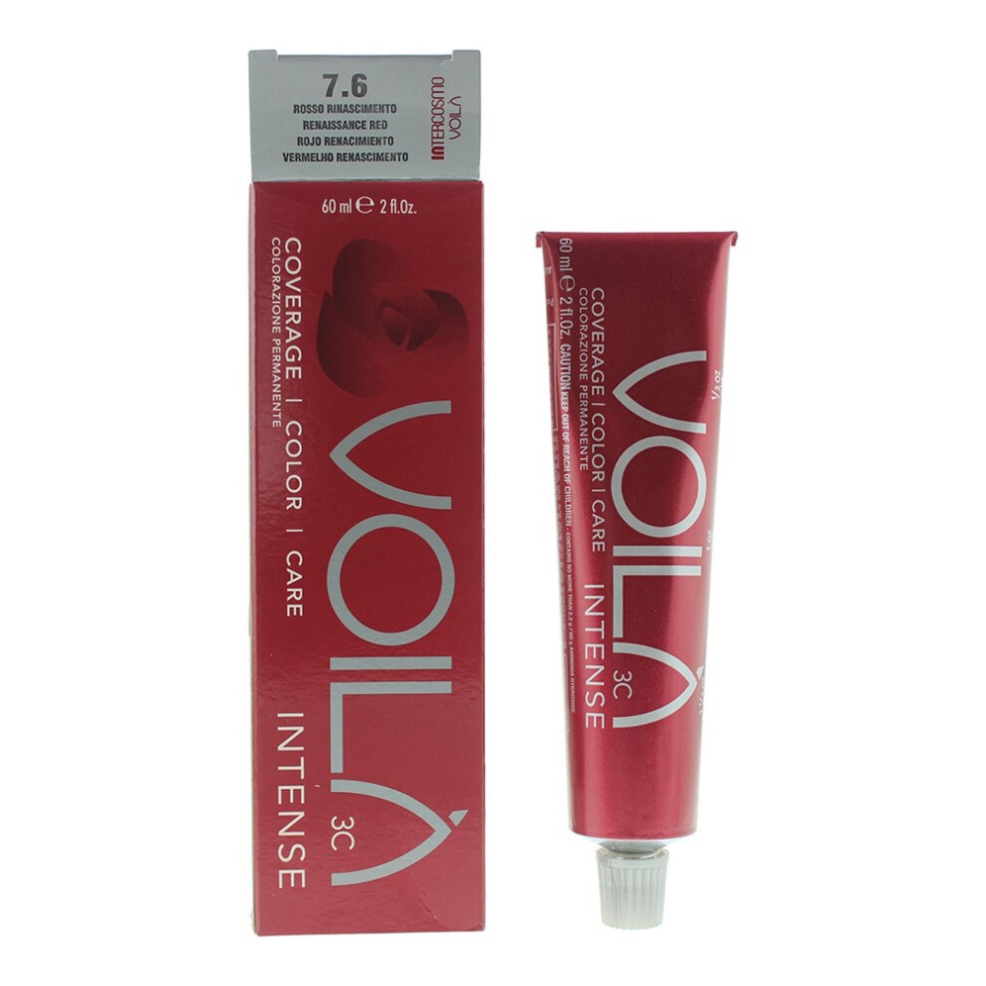 Intercosmo, Voila 3C Intense, Vopsea permanentă de păr, 7.6 Renaissance Red, 60 ml