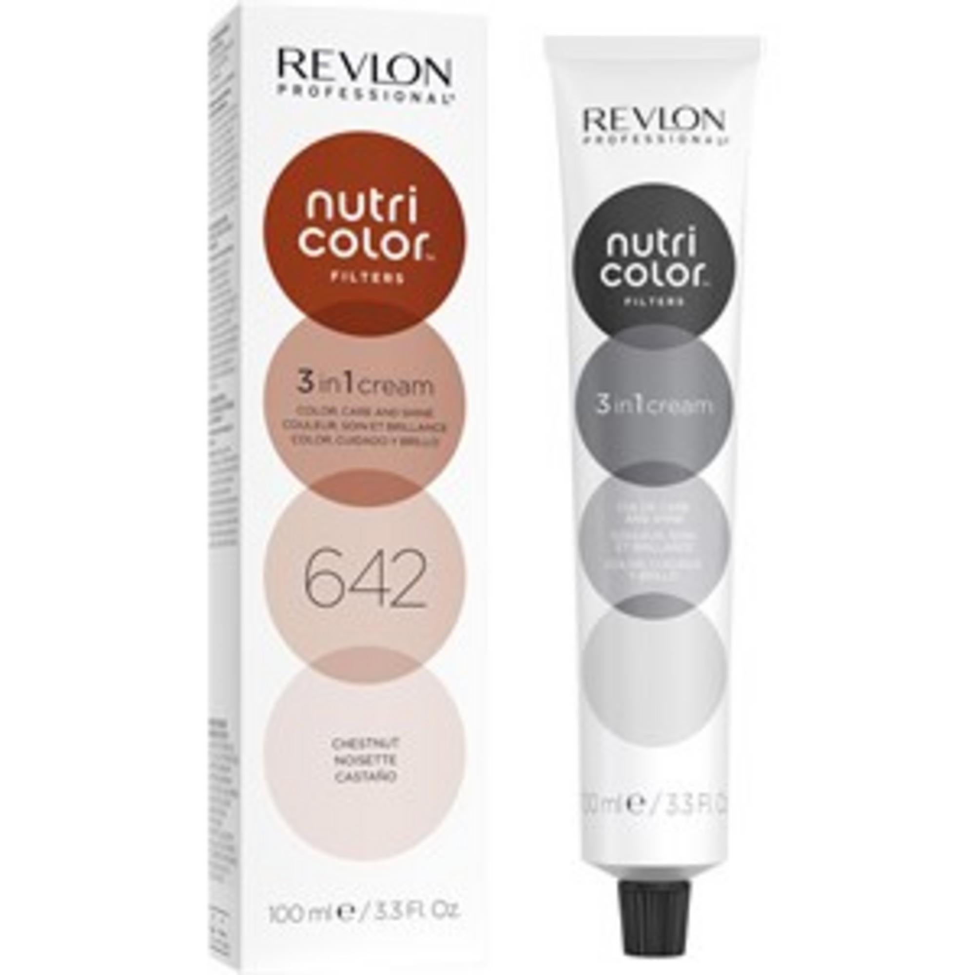 Revlon, Nutri Color Filters, Mască cremă de colorare a părului, Îmbunătățirea culorii, 624 Chestnut, 100 ml
