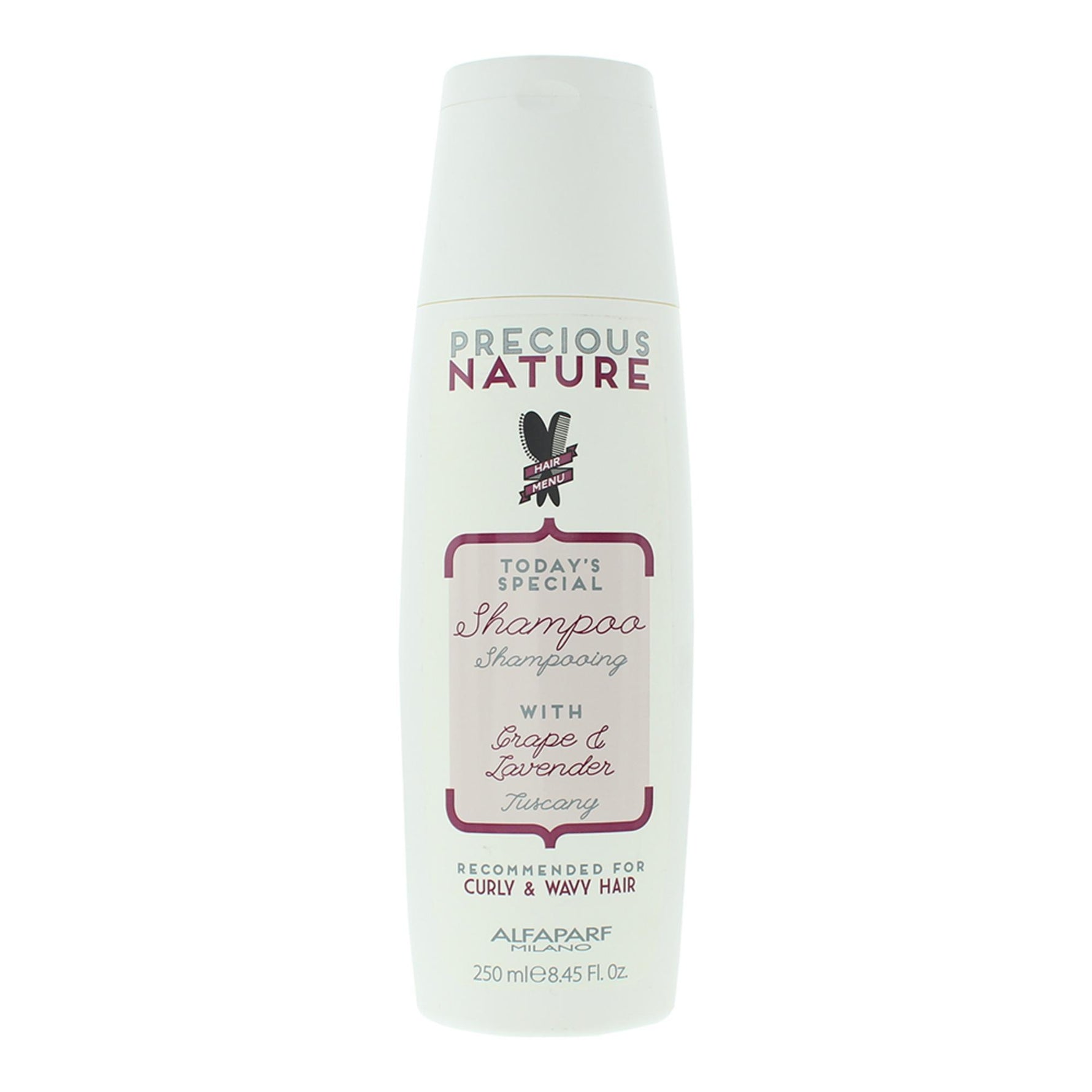 Alfaparf, Precious Nature Grape & Lavender, Șampon pentru păr, 250 ml