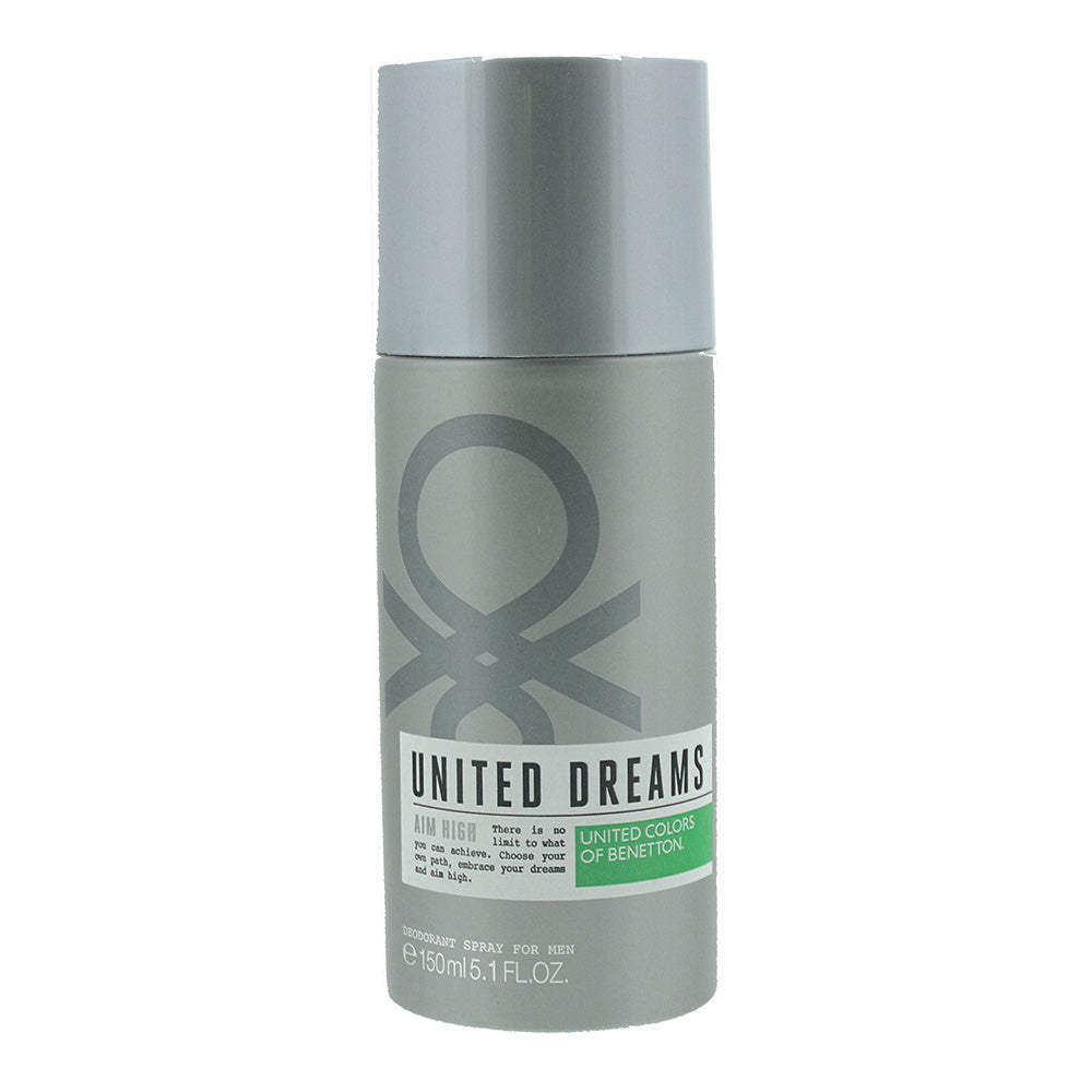 Benetton, United Dreams Aim High, Antiperspirant, Deodorant spray, Pentru bărbați, 150 ml
