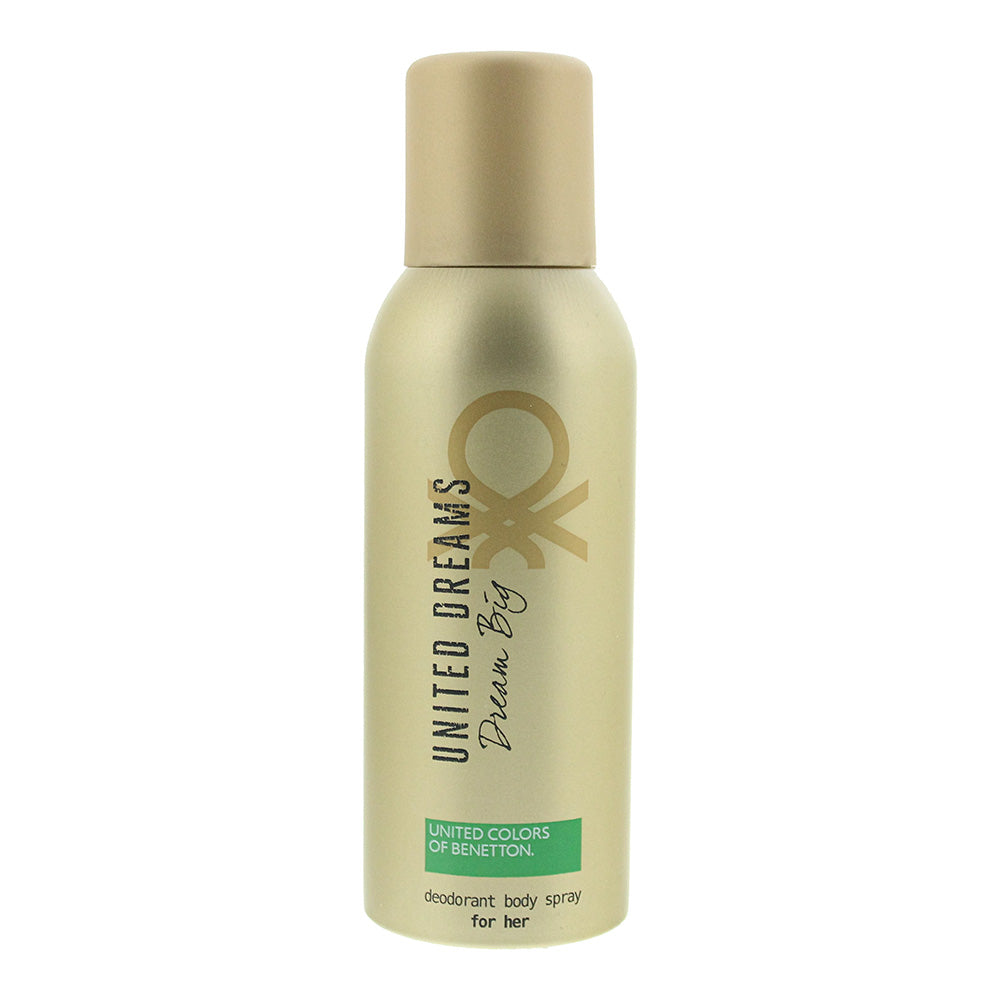 Benetton, Dream Big, Fără parabeni, Floral, Deodorant spray, Pentru femei, 150 ml