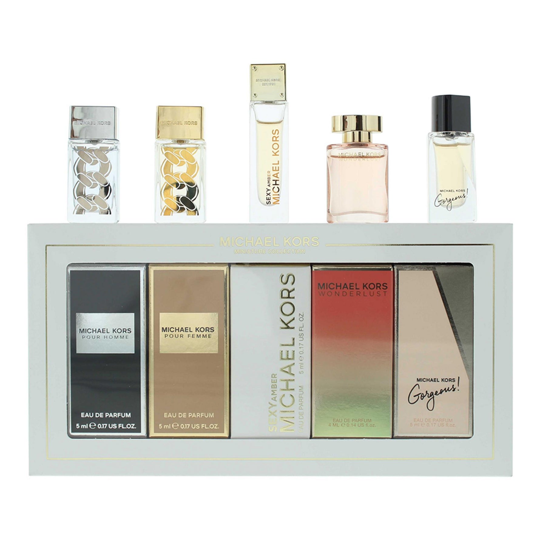 Set, Michael Kors, Miniatures, Apă de parfum, Pentru femei, 5 buc, 5 ml *Miniatură
