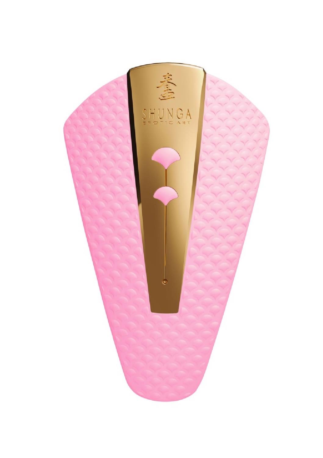 Stimulator clitoridian USB Shunga Obi din silicon roz, 11 cm