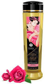 Ulei de masaj erotic Shunga Aphrodisia cu petale de trandafir