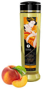 Ulei de masaj erotic cu piersică Shunga Stimulation