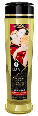 Ulei de masaj erotic Shunga Romance cu căpșuni și șampanie 240 ml