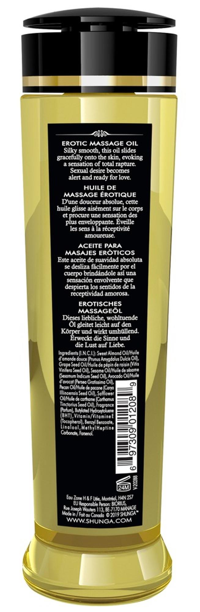 Ulei de masaj erotic Shunga Romance cu căpșuni și șampanie 240 ml