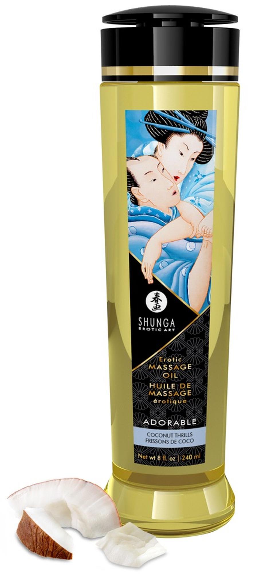 Ulei de masaj erotic cu nucă de cocos Shunga Adorable 240 ml