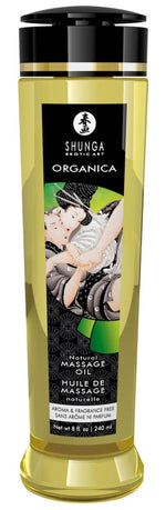 Ulei de masaj Shunga, organic, neparfumat, comestibil, 240 ml