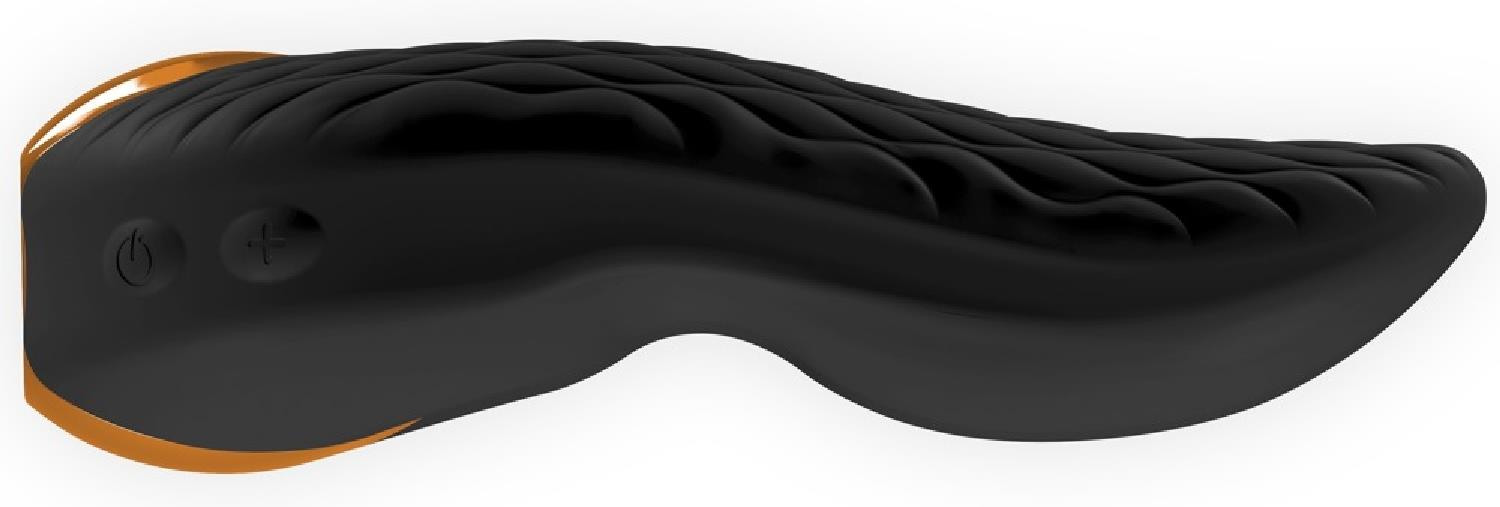 Vibrator dublu Shunga Aiko din silicon, negru, USB, 11 cm