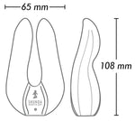 Vibrator dublu Shunga Aiko din silicon, negru, USB, 11 cm