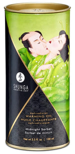 Ulei de masaj încălzitor Shunga Midnight Mint Sorbet