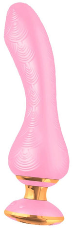 Vibrator Shunga Sanya pentru punctul G, silicon, roz, USB, 18,5 cm