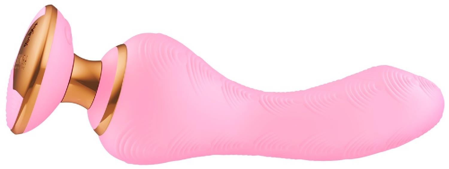 Vibrator Shunga Sanya pentru punctul G, silicon, roz, USB, 18,5 cm