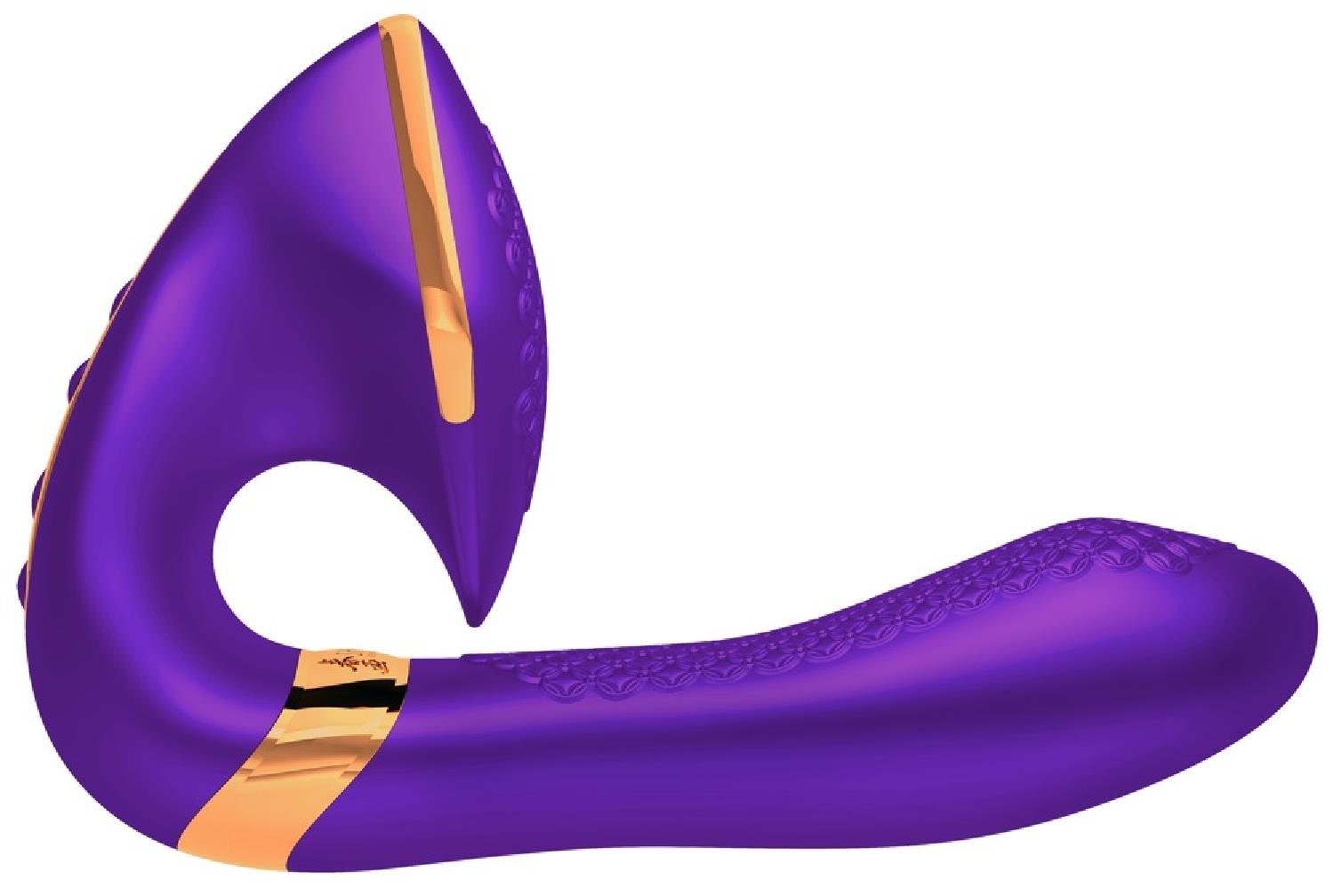 Vibrator stimulator USB Shunga Soyo din silicon violet, 17 cm