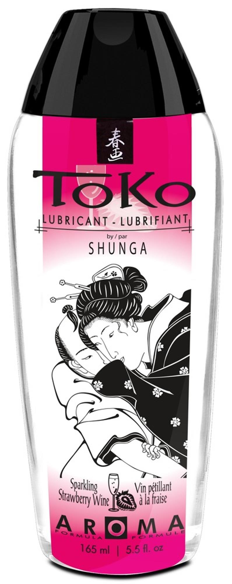 Lubrifiant Toko Aroma Căpșuni Vin Spumant cu Aromă Shunga 165ml