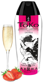 Lubrifiant Toko Aroma Căpșuni Vin Spumant cu Aromă Shunga 165ml