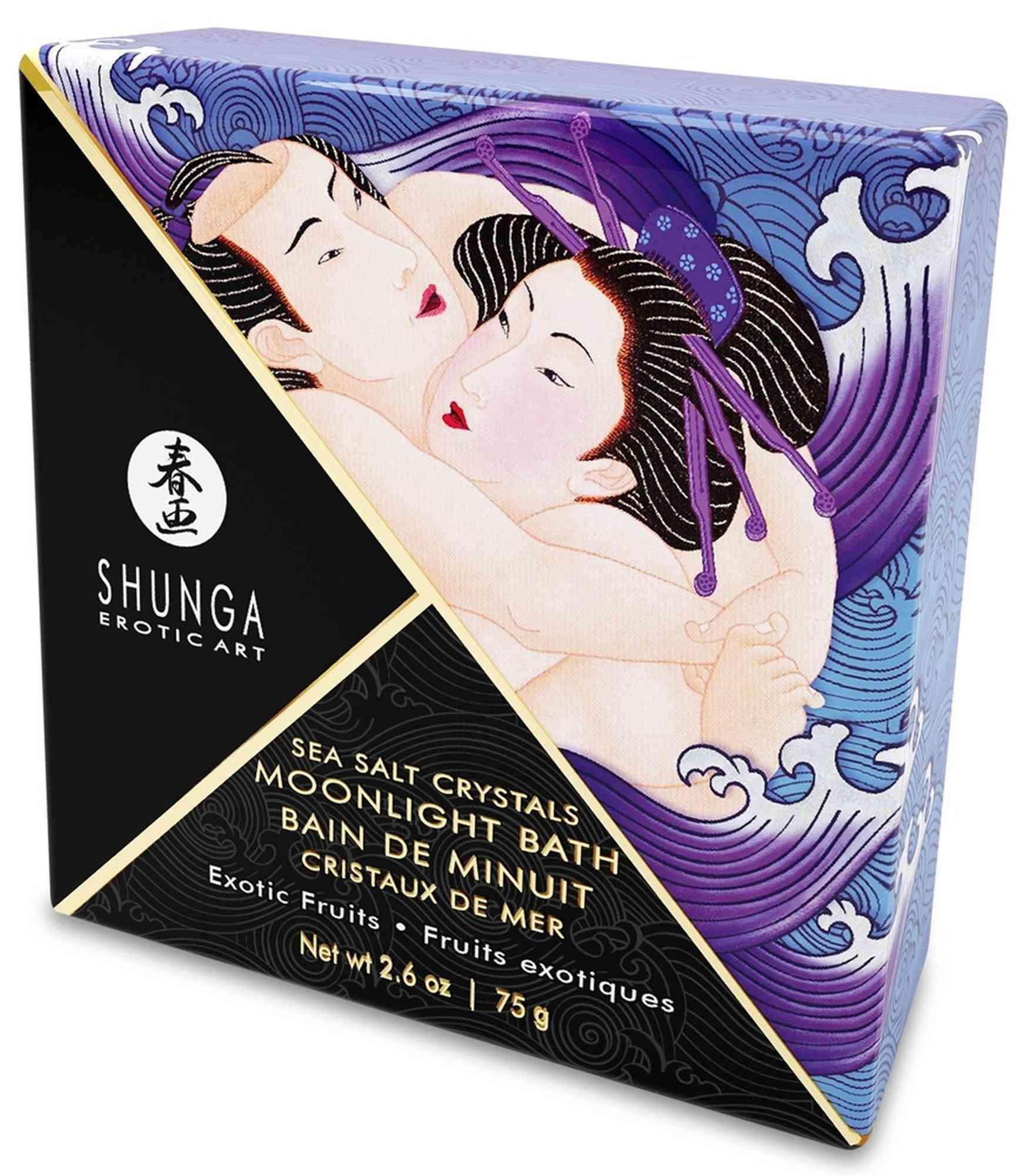 Baie Shunga Moonlight cu Fructe Exotice, Cristale de Sare de Mare Mov