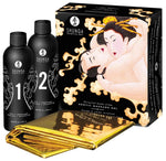 Set de gel de masaj Shunga Melon Mango Oriental Body Slide cu folie