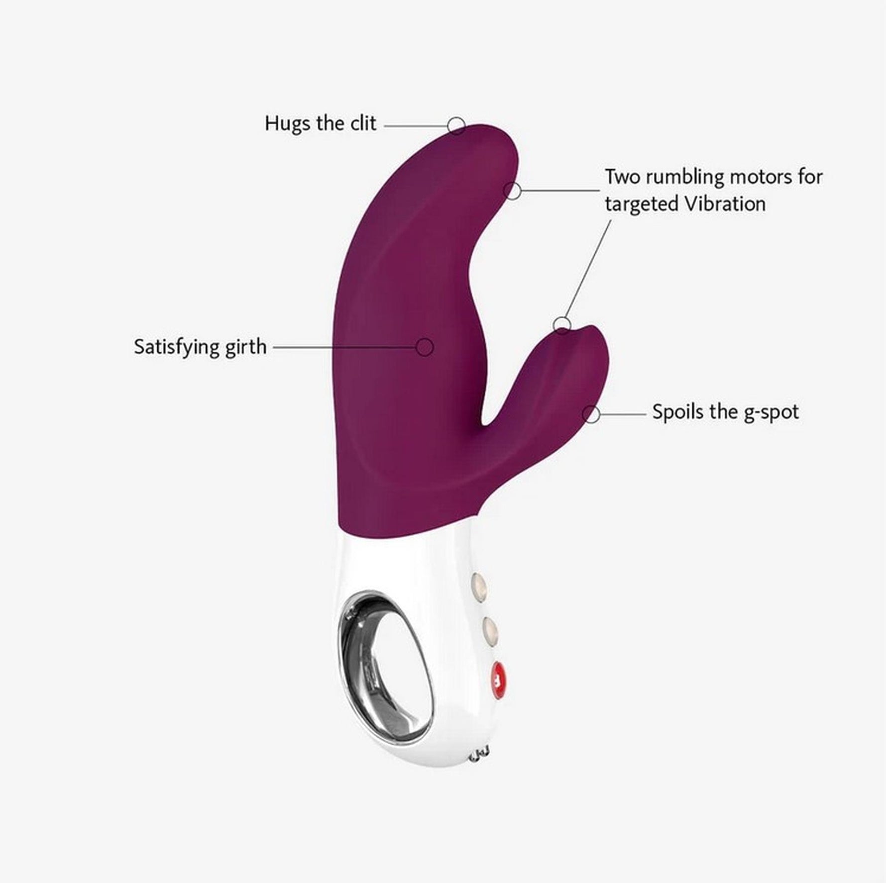 Vibrator Iepuraș Struguri Alb 17 cm Miss Bi Fun Factory