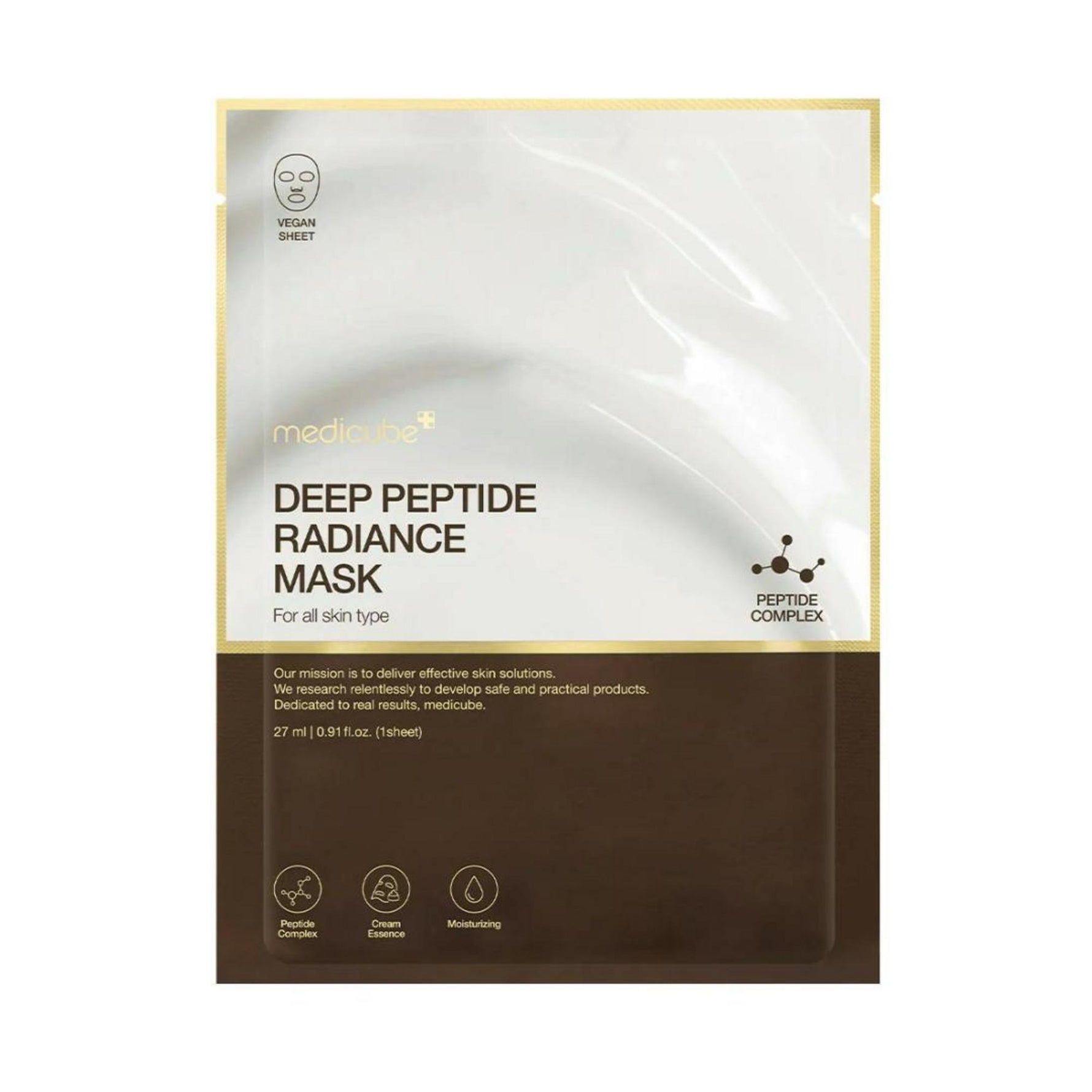 Medicube, Deep Peptide Mask, Îmbunătățește elasticitatea, Mască facială, Pentru față, 27 ml