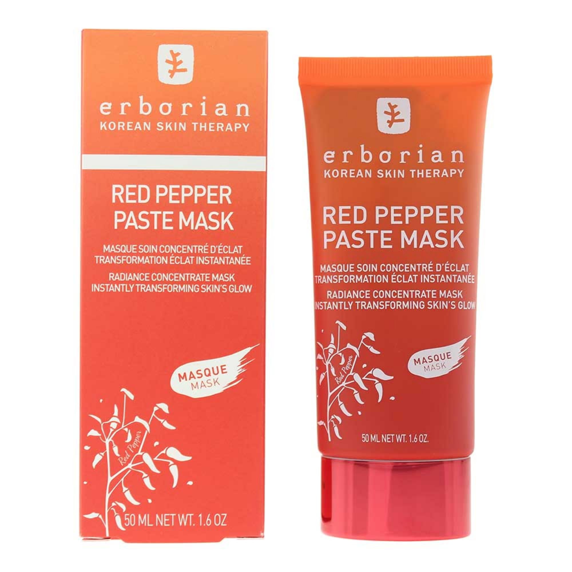 Erborian, Red Pepper, Red Pepper Extract, Creșterea strălucirii, Mască cremă, Pentru față, 50 ml