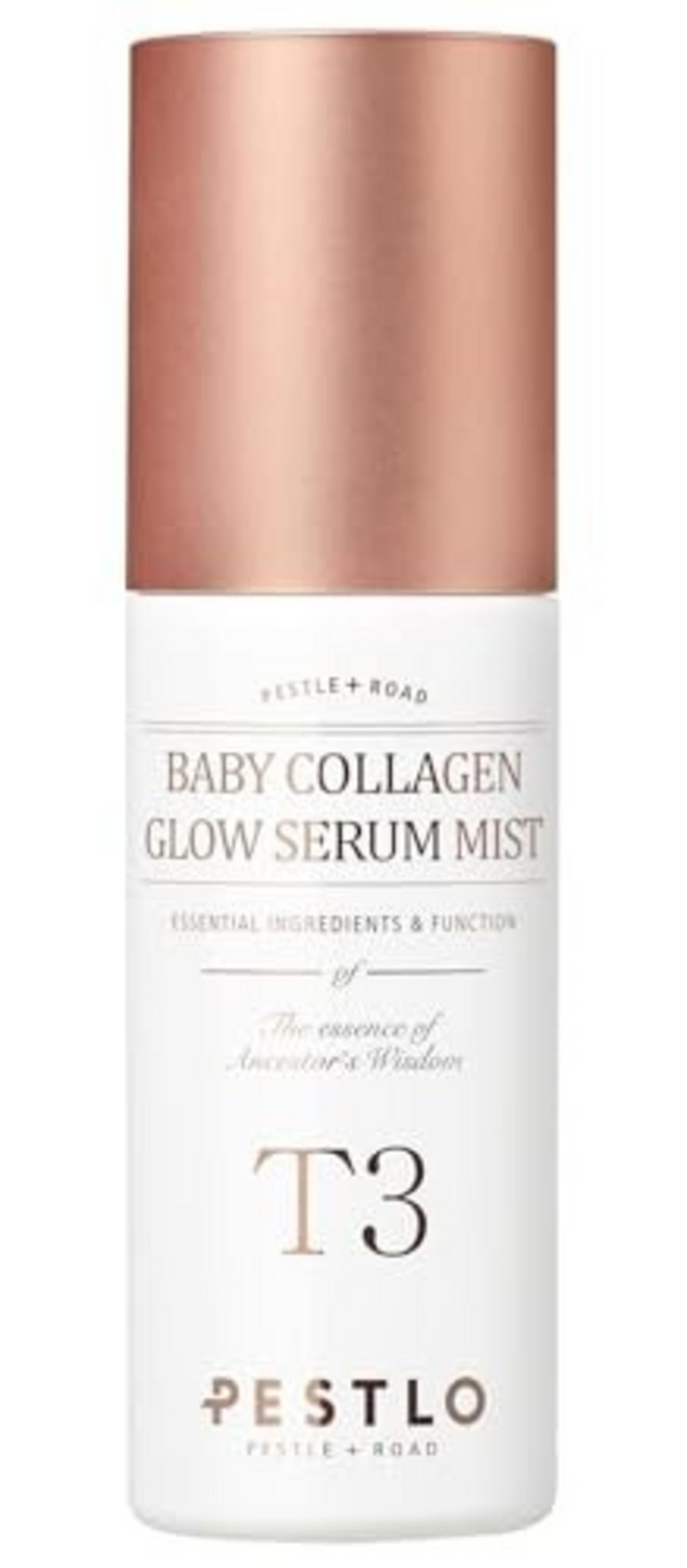 Pestelo, T3 Baby Collagen Glow Serum Mist, Hidratare, Înainte și după machiaj, Spray, Pentru față, 50 ml