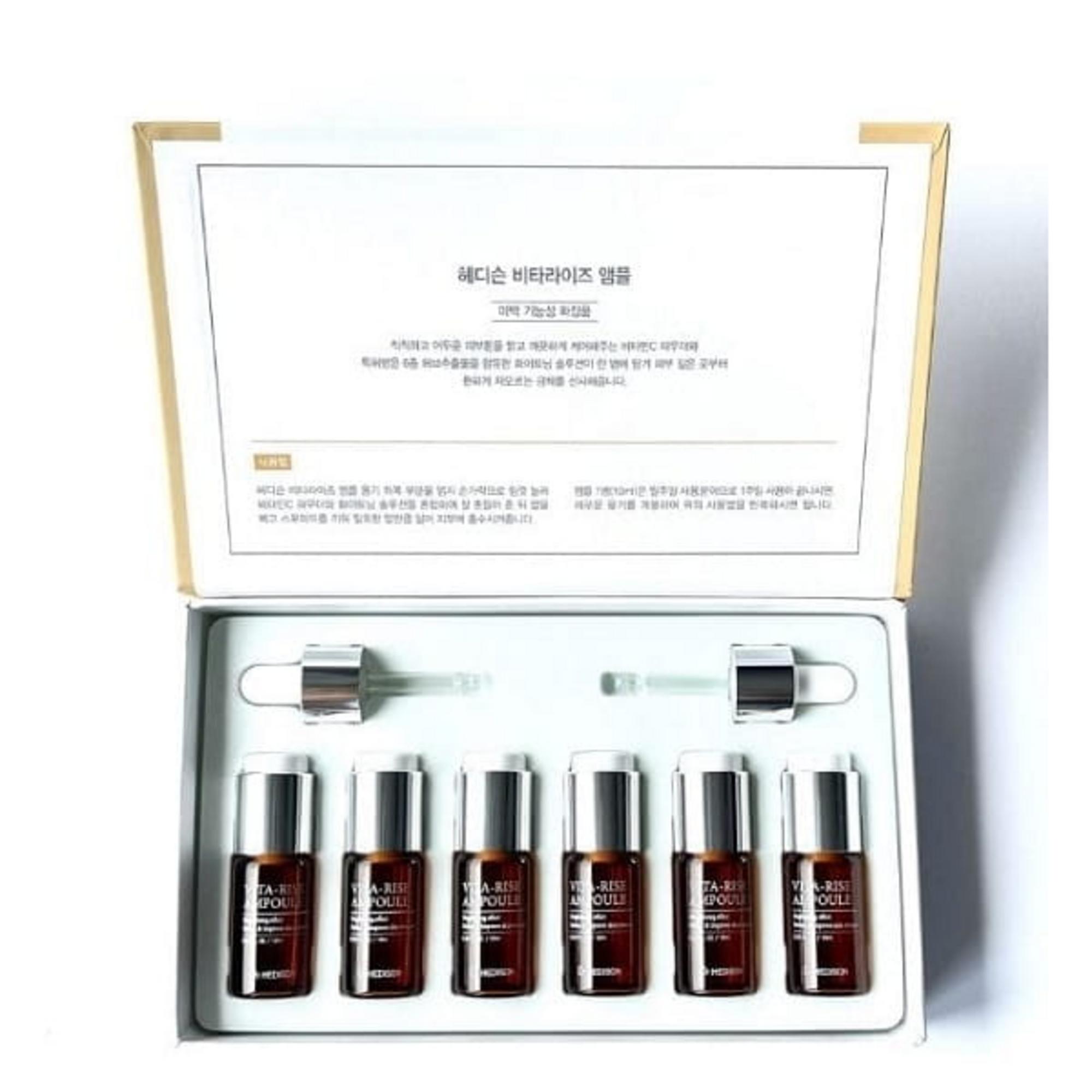 Set, Dr. Hedison, Vita Bright, Luminare, Ser tratament în fiole, Hiperpigmentare, Pentru față, Unisex, 6 buc, 60 ml
