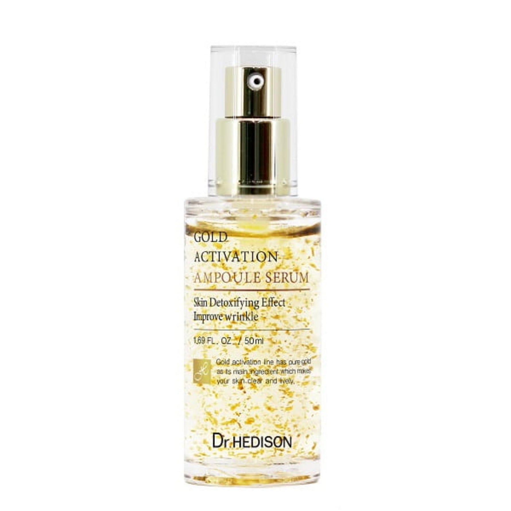 Dr. Hedison, Gold Activation, Aur 24K, Detoxifiant, Ser, Pentru față, 50 ml