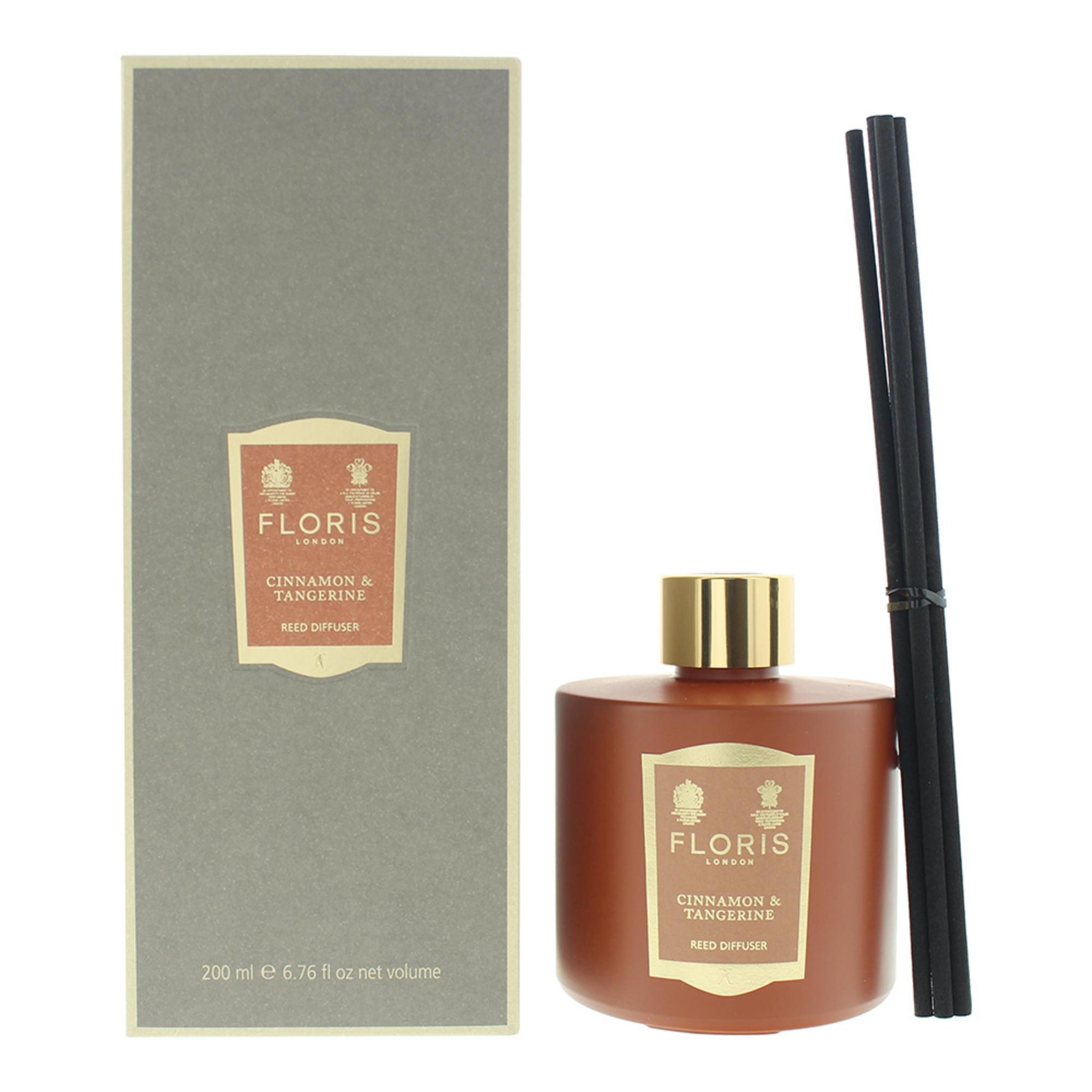 Floris Of London, Cinnamon & Tangerine, Stuf, Difuzor de aromă cu bețișoare, Maro, 200 ml