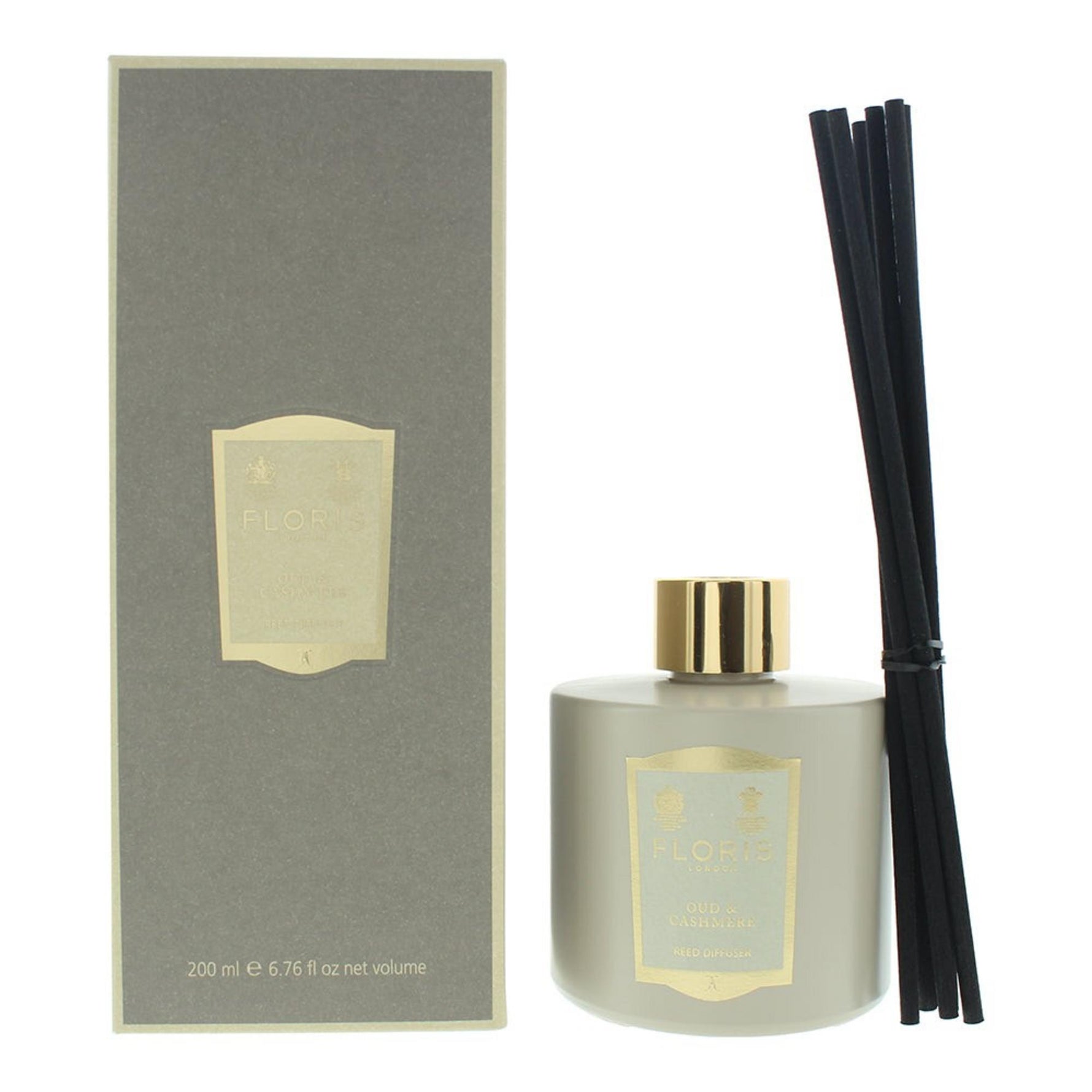 Floris Of London, Oud And Cashmere, Difuzor cu bețișoare, Difuzor de aromă cu bețișoare, 200 ml