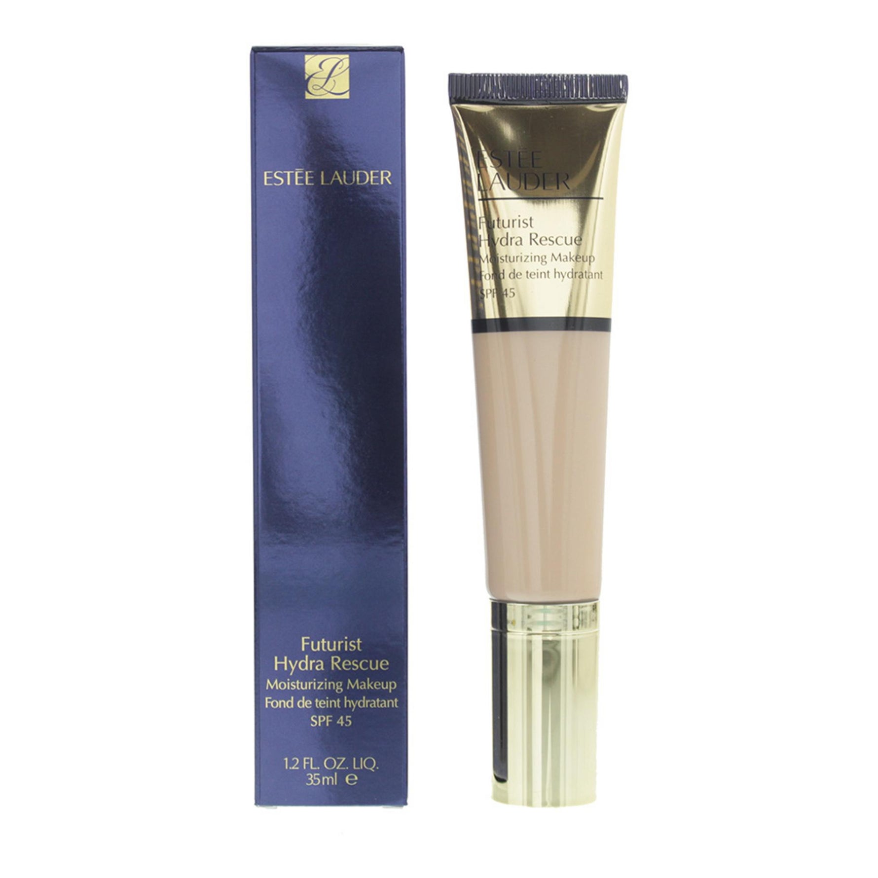Estee Lauder, Futurist Hydra Rescue, Rezistent la apă, Fond de ten lichid, 2N1, Bej deșert, SPF 45, 35 ml
