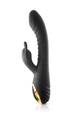Vibrator USB din silicon My Maharani Black Empire, formă de iepuraș, 22,5 cm