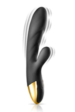 Vibrator încălzit Black Empire Heat My Queen 2 cu iepuraș, negru, USB
