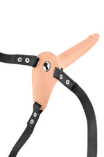 Strap-on vibrant Fetish Tentation moale din silicon USB 15 cm