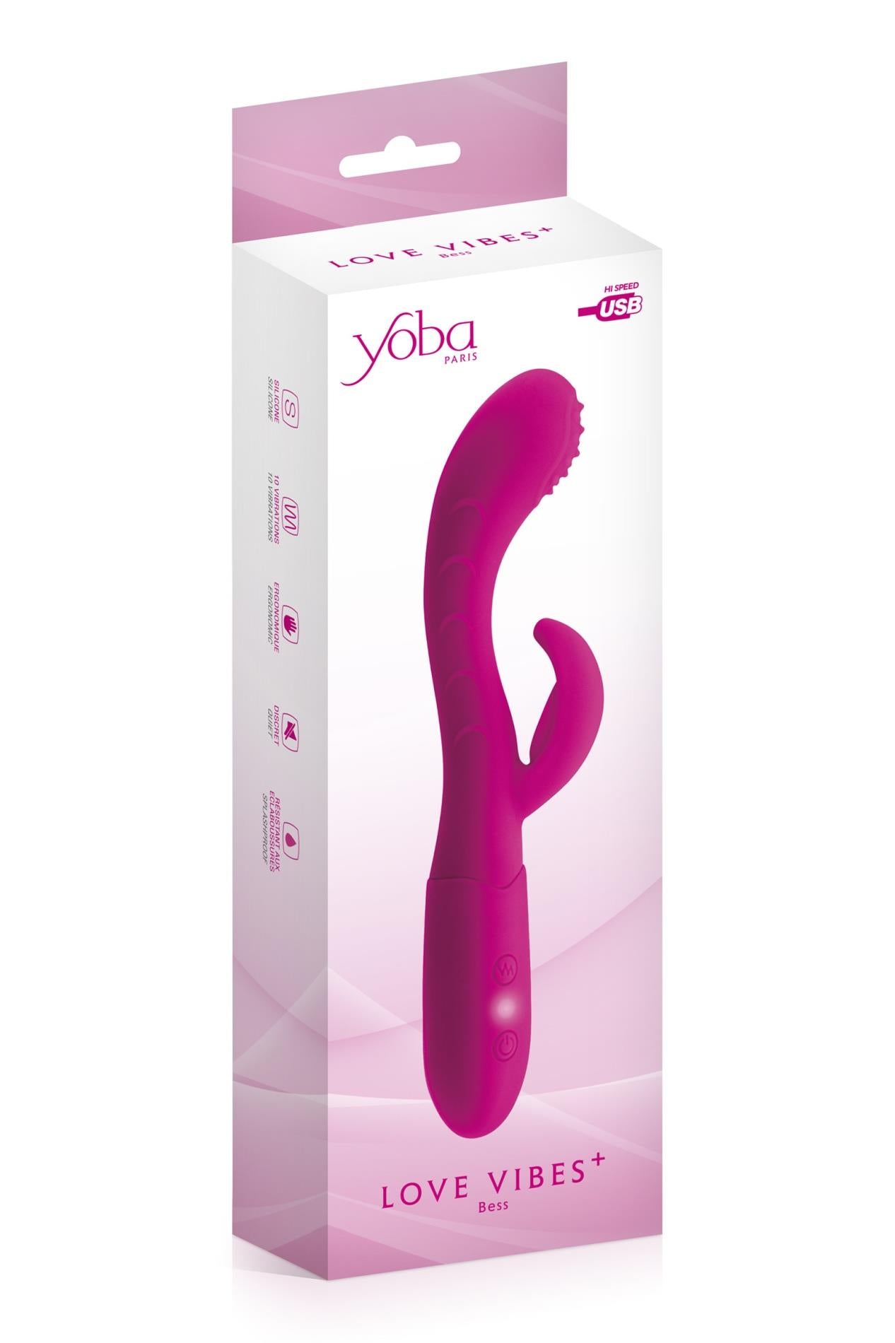Vibrator USB Yoba pentru punctul G, model iepuraș
