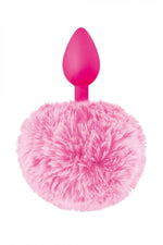 Plug anal roz Sweet Caress cu pompom