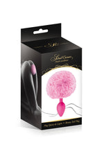 Plug anal roz Sweet Caress cu pompom
