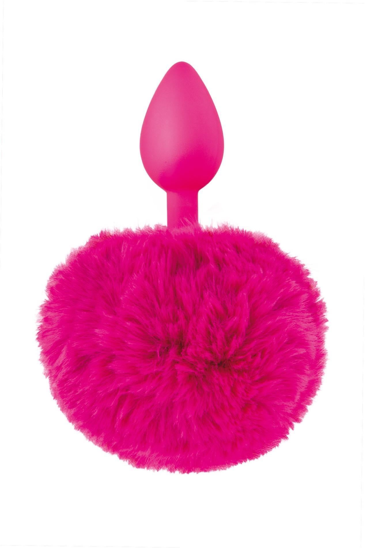 Dop anal din blană fuchsia Sweet Caress
