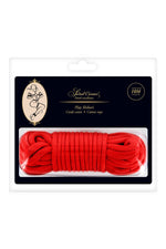 Frânghie de bondage Sweet Caress din bumbac roșu, 10 m