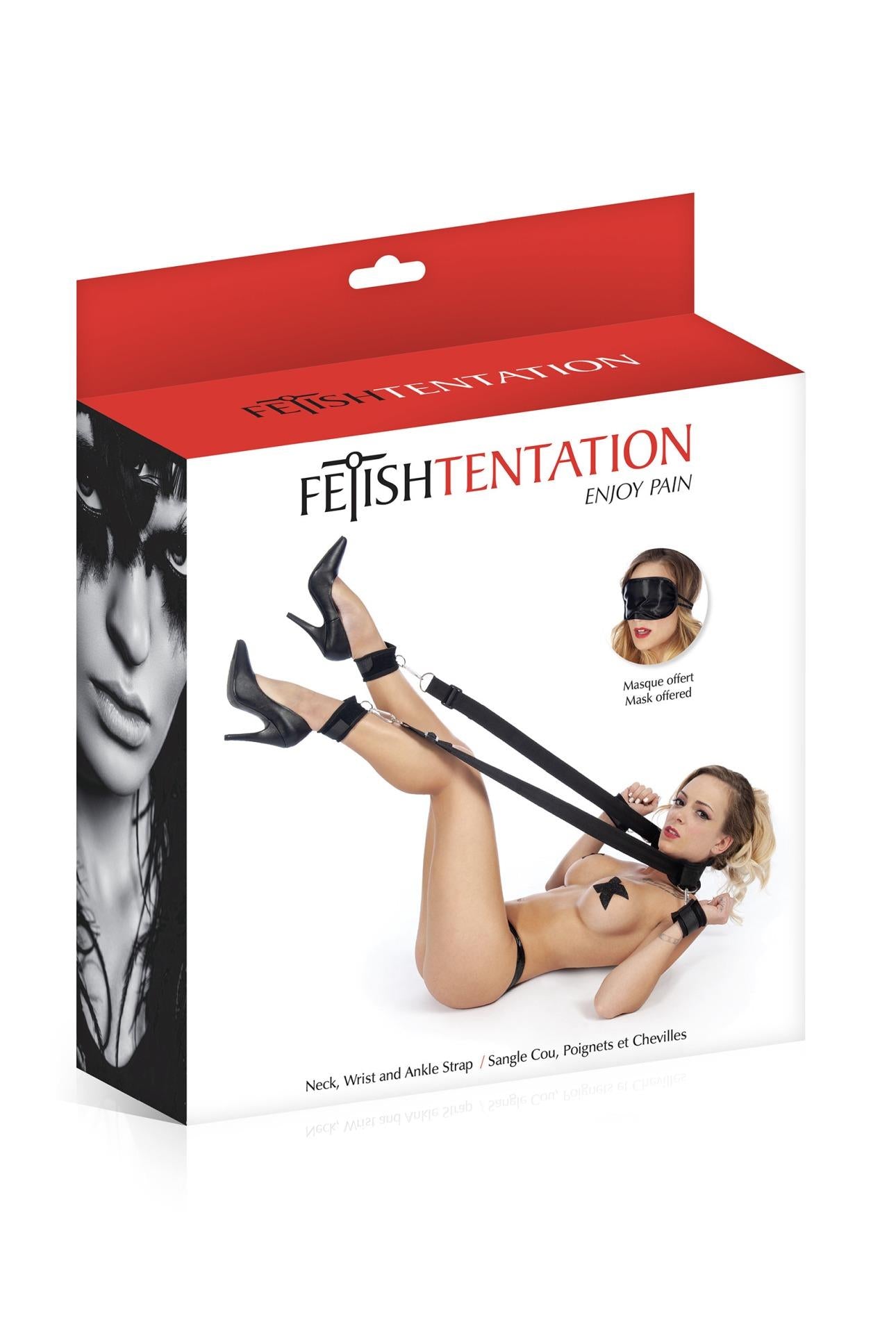 Set de bondage pentru încheieturi și glezne Fetish Tentation 240 cm