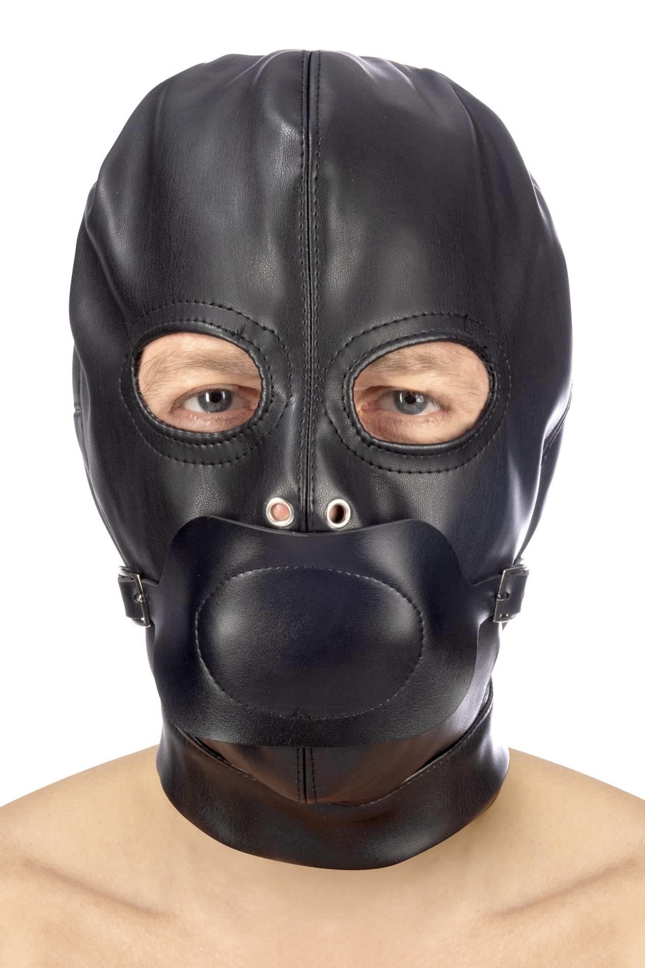 Mască BDSM Fetish Tentation cu ochi deschiși, spandex, 32 cm